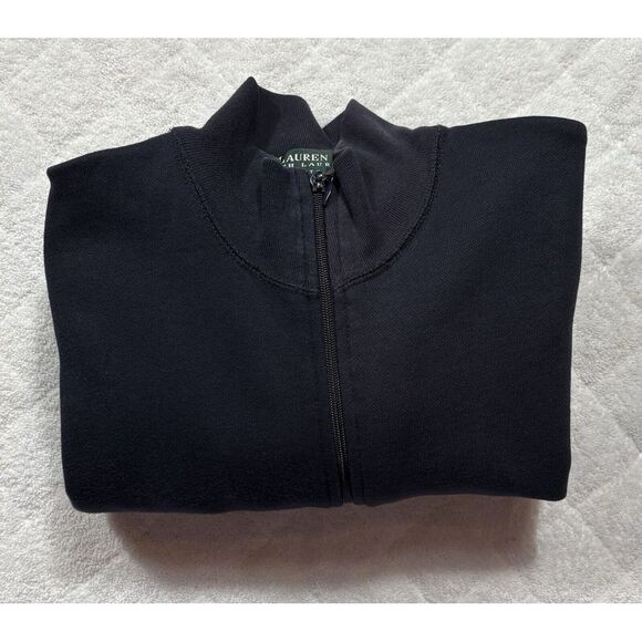 Lauren Ralph Lauren LRL Full Zip Womens PS Petite Small Sweatshirt Mock Neck 368 - Picture 10 of 10